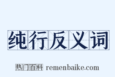 纯行反义词是什么意思的图片